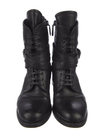 Prada Leather Combat Boots