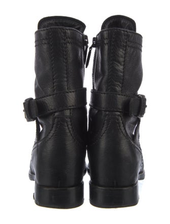 Prada Leather Combat Boots