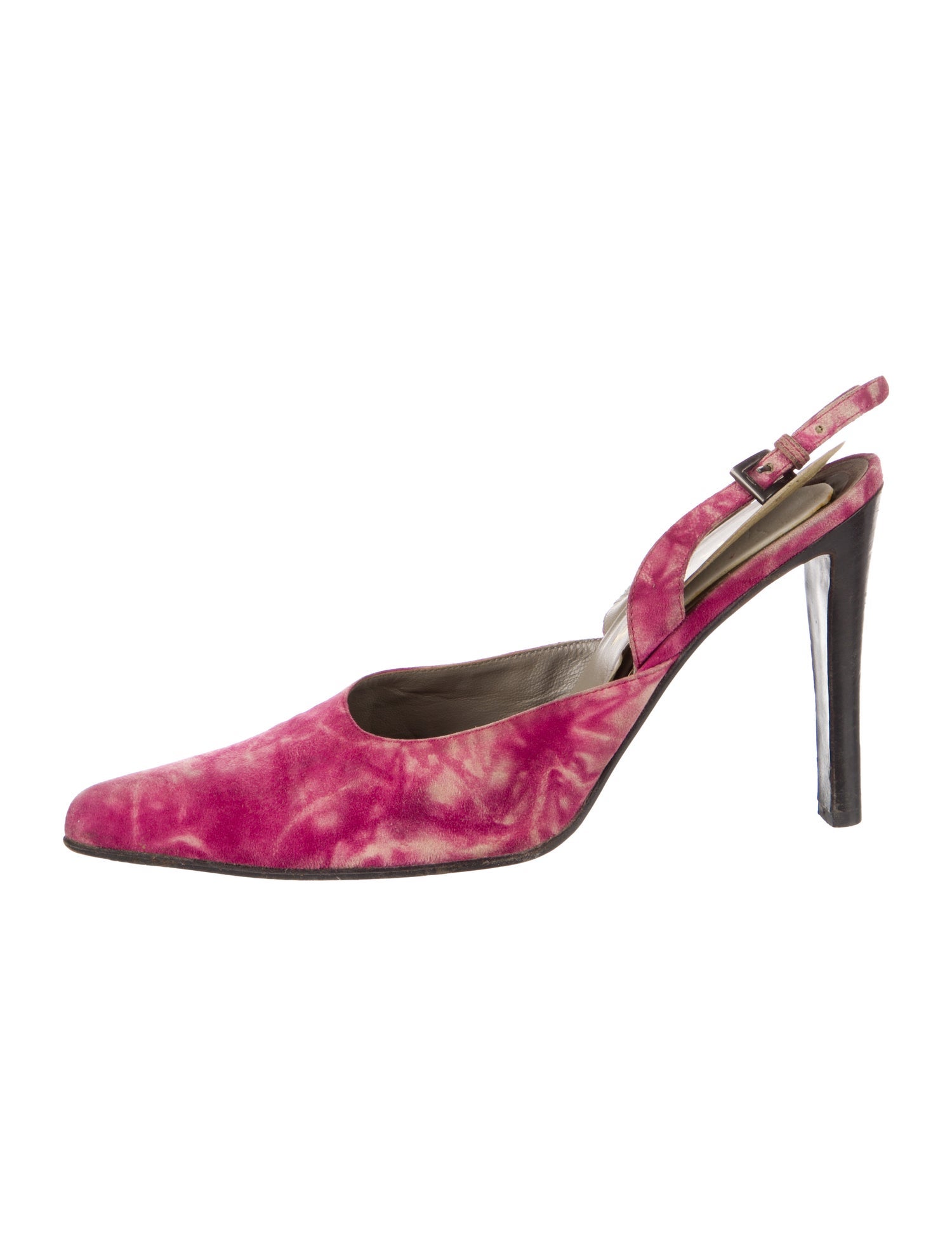 Prada Suede Tie-Dye Print Slingback Sandals