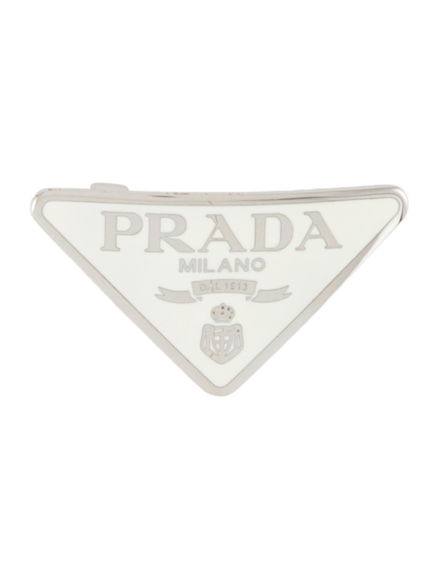 Prada Metal Logo Hair Clip