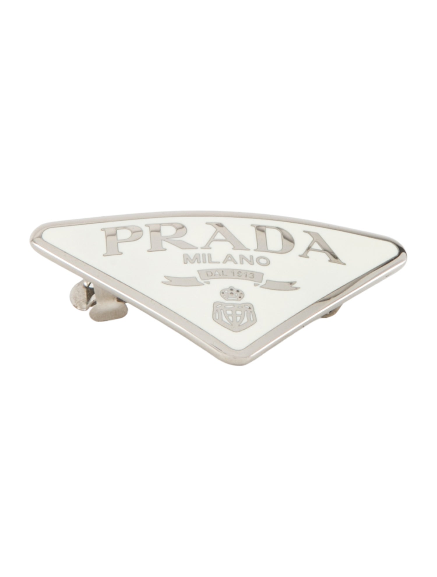 Prada Metal Logo Hair Clip