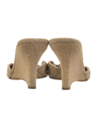 Prada Canvas Crystal Embellishments Slides