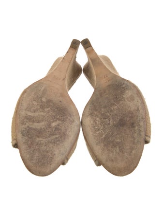 Prada Canvas Crystal Embellishments Slides