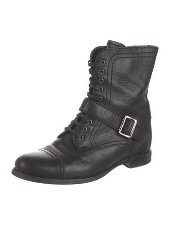 Prada Leather Combat Boots