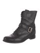 Prada Leather Combat Boots
