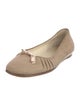 Prada Suede Bow Accents Ballet Flats