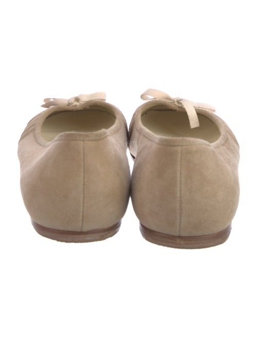 Prada Suede Bow Accents Ballet Flats