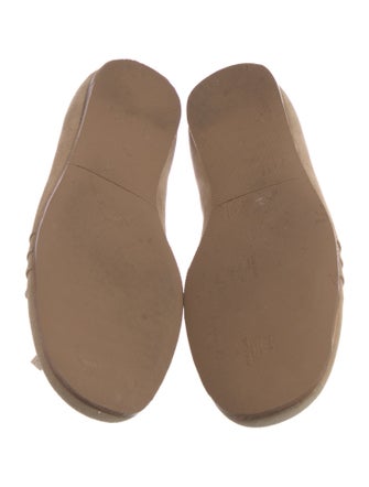 Prada Suede Bow Accents Ballet Flats