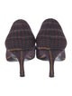 Prada Tweed Pattern Bow Accents Pumps