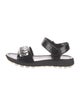 Prada Leather Crystal Embellishments Sandals