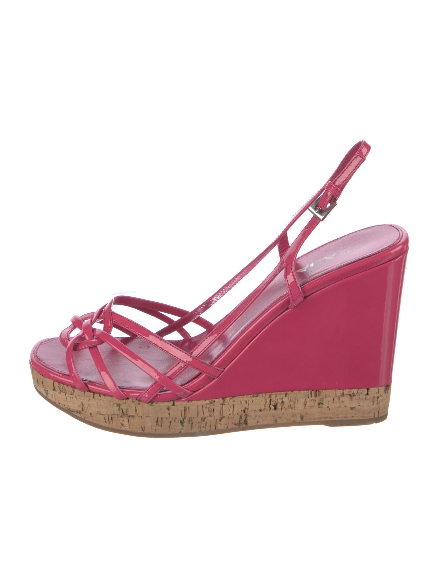 Prada Patent Leather Slingback Sandals