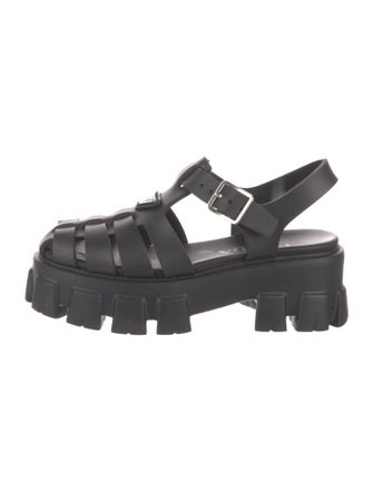 Prada Rubber Slingback Sandals
