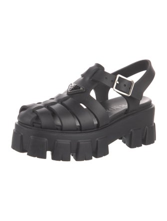 Prada Rubber Slingback Sandals