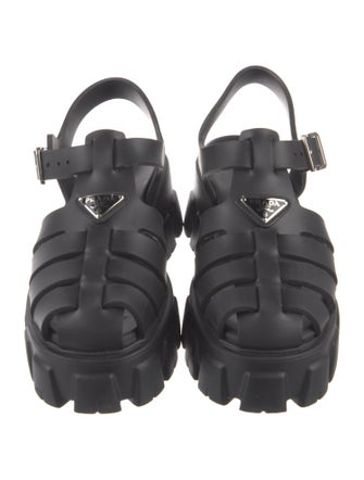 Prada Rubber Slingback Sandals