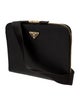 Prada Enameled Metal Triangle Portfolio