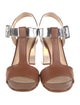 Prada Leather T-Strap Sandals