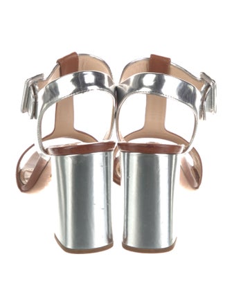 Prada Leather T-Strap Sandals