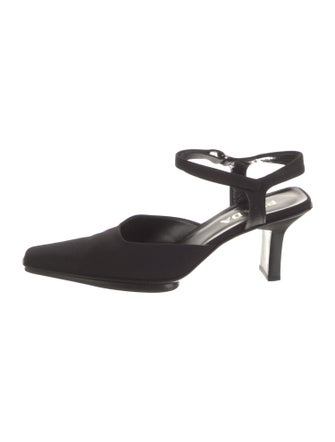 Prada Canvas Slingback Pumps