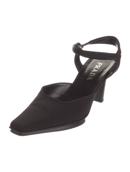 Prada Canvas Slingback Pumps