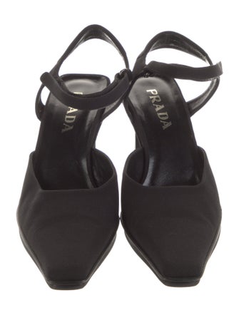 Prada Canvas Slingback Pumps