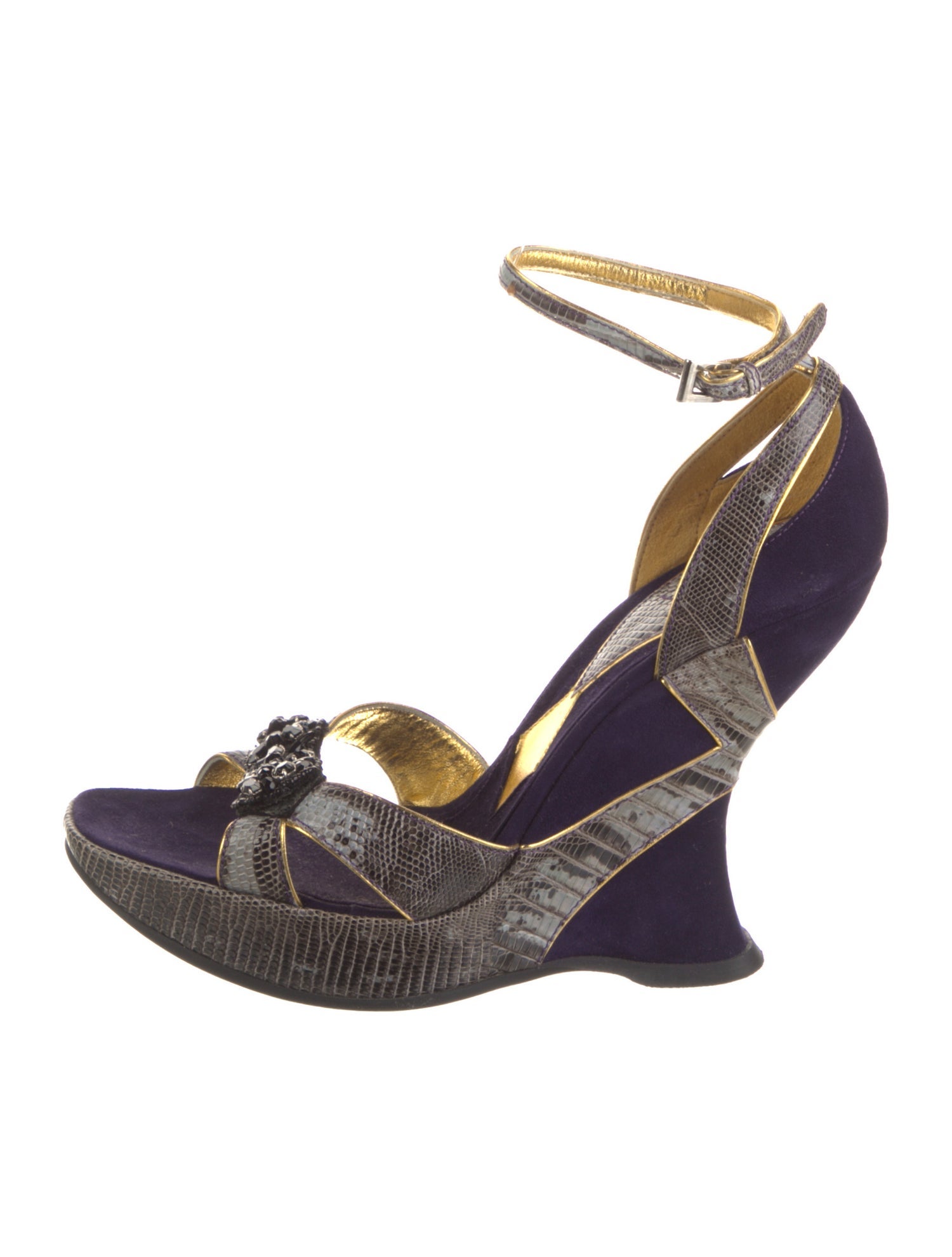 Prada Suede Colorblock Pattern Espadrilles