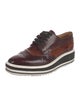 Prada Leather Scalloped Accent Oxfords