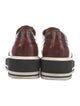 Prada Leather Scalloped Accent Oxfords
