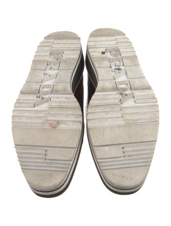 Prada Leather Scalloped Accent Oxfords