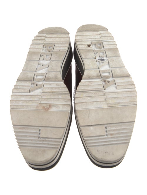 Prada Leather Scalloped Accent Oxfords