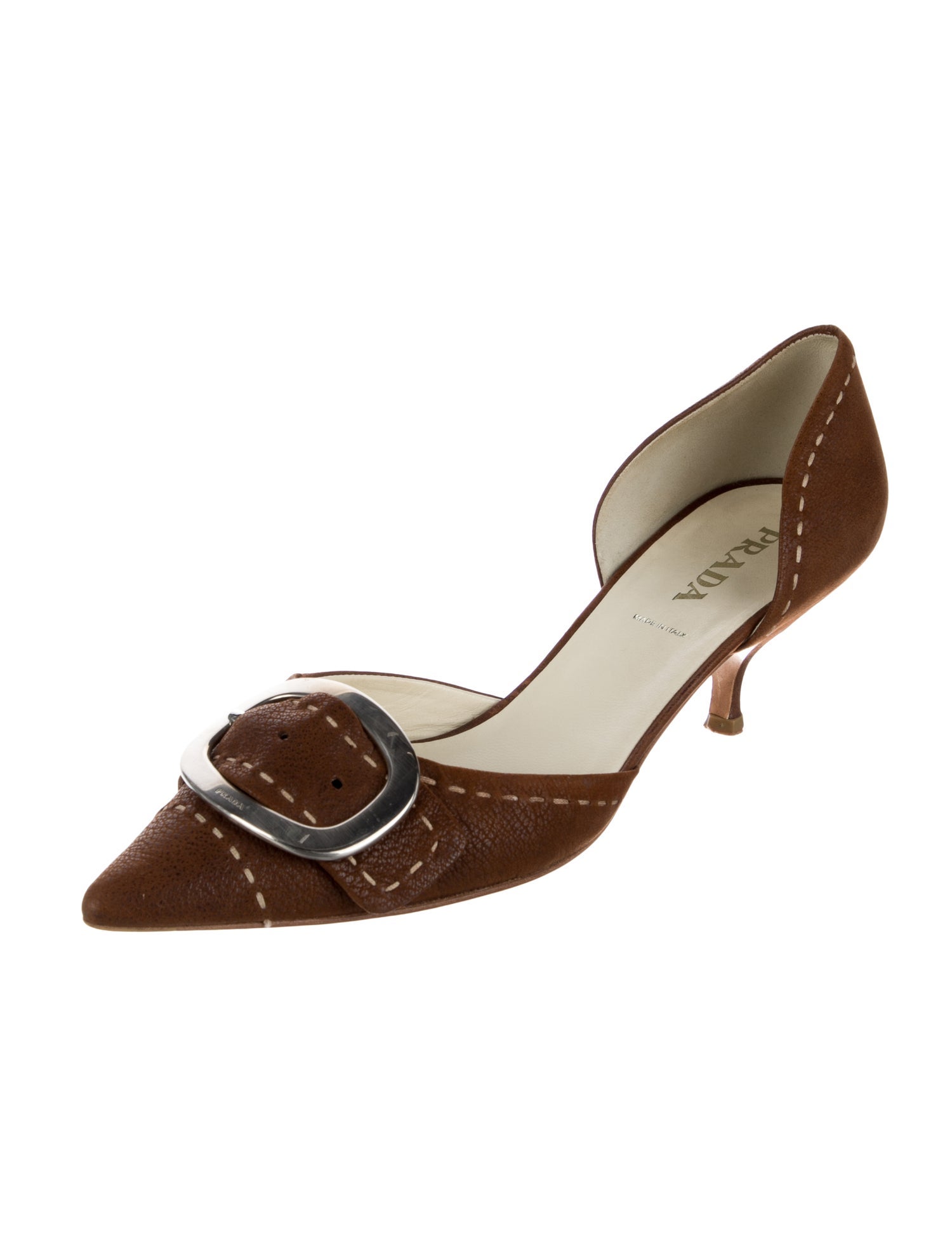 Prada Suede D'Orsay Pumps