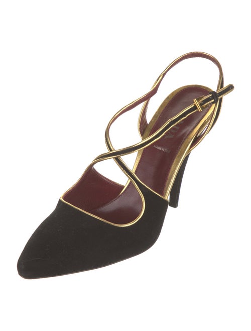Prada Suede T-Strap Pumps