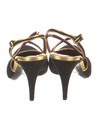 Prada Suede T-Strap Pumps