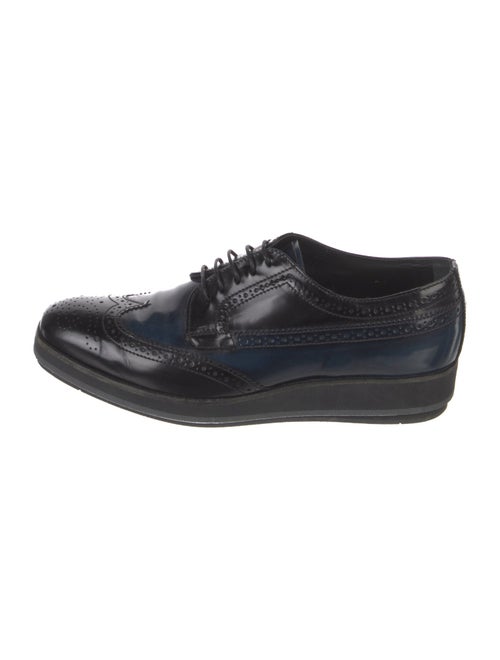 Prada Leather Lasercut Accents Oxfords