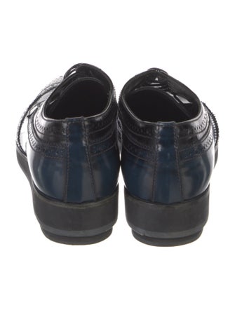 Prada Leather Lasercut Accents Oxfords