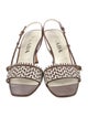 Prada Leather Printed Slingback Sandals