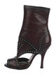 Prada Patent Leather Studded Accents Boots