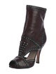 Prada Patent Leather Studded Accents Boots