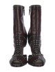 Prada Patent Leather Studded Accents Boots