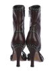 Prada Patent Leather Studded Accents Boots