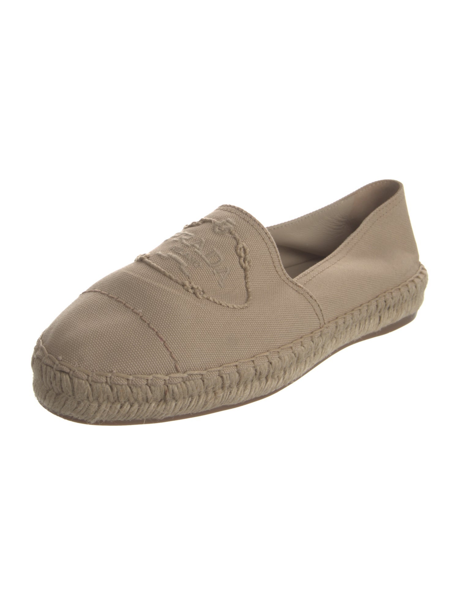 Prada Canvas Embroidered Accent Espadrilles