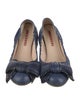 Prada Sport Leather Bow Accents Ballet Flats