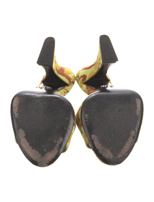 Prada Printed Glitter Accents Slides