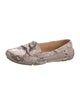 Prada Embossed Leather Animal Print Loafers