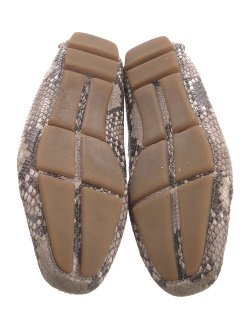 Prada Embossed Leather Animal Print Loafers