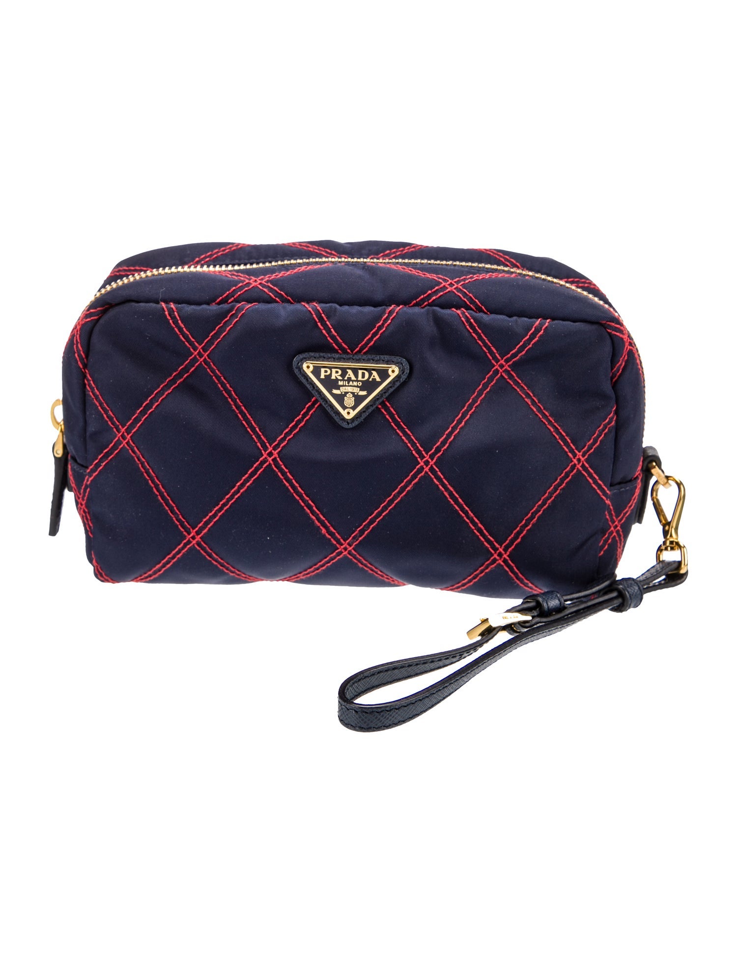 Prada Enameled Metal Triangle Re-Edition !978 Pouch