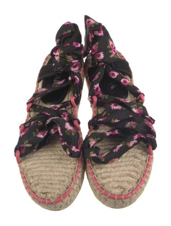 Prada Satin Printed Espadrilles