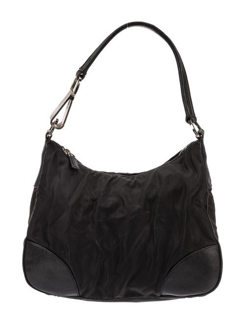 Prada Enameled Metal Triangle Hobo