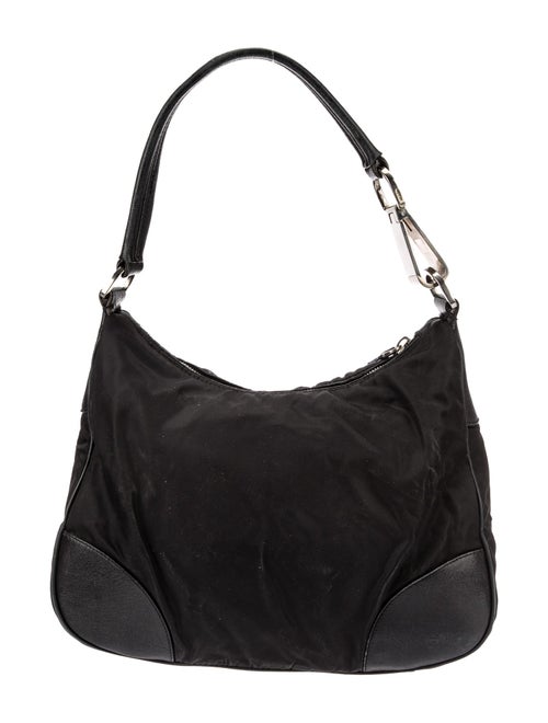 Prada Enameled Metal Triangle Hobo