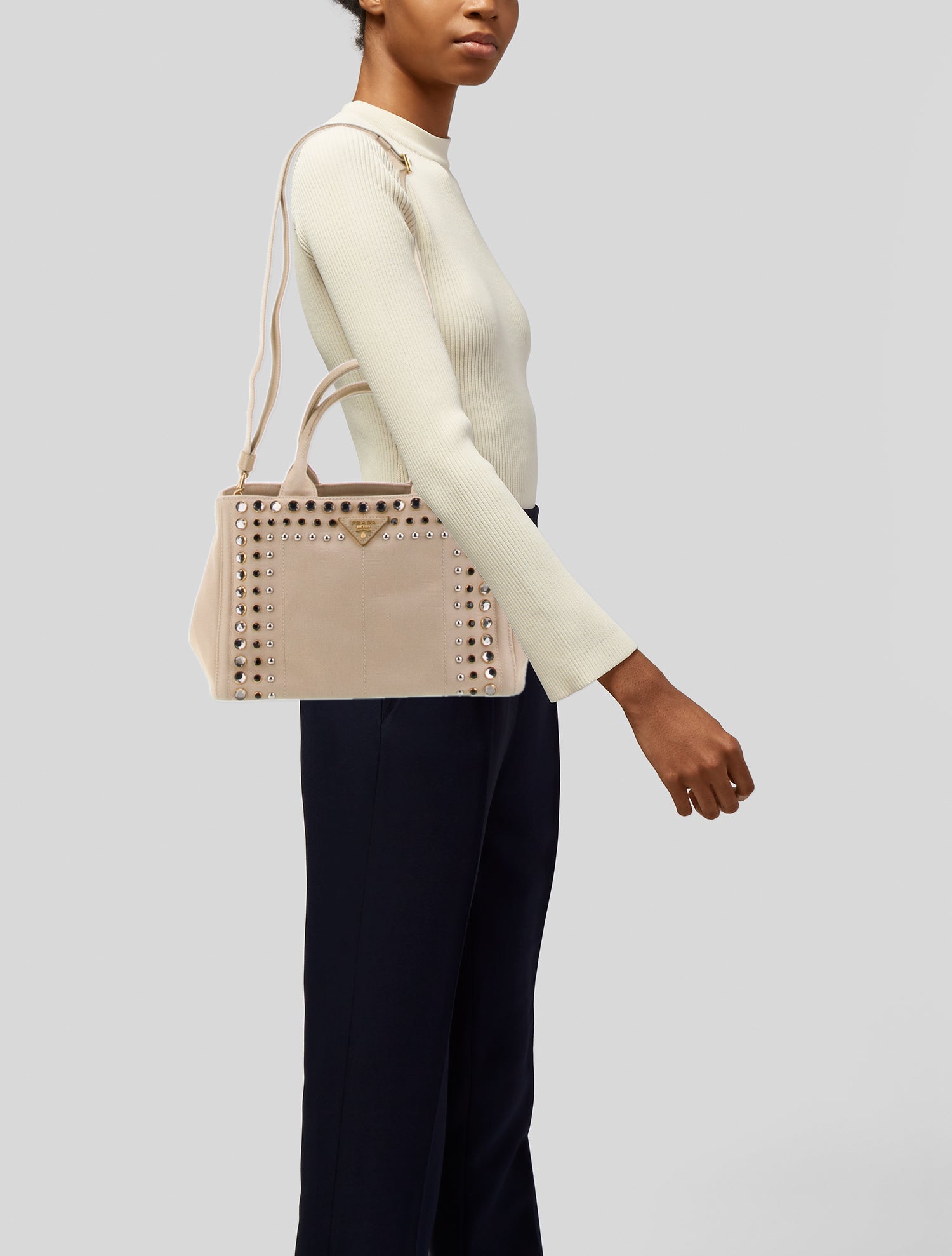 Prada Canvas Bucket Bag