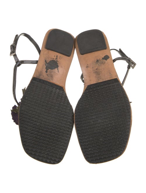 Prada Leather T-Strap Sandals